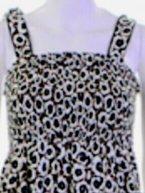 Diane Von Furstenberg Womens Floral Tied Sleeveless Maxi Dress, B&W EUC